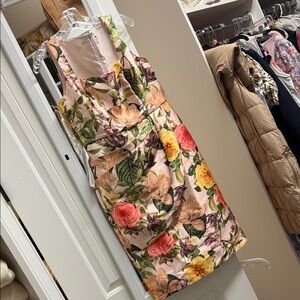 Kay Unger Multicolor Floral Mini Dress